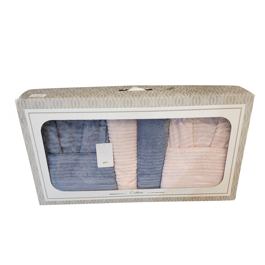 Mila 6 Pieces Family Bathrobe Set